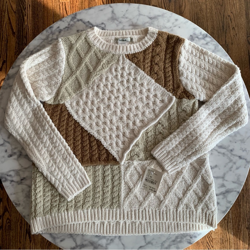 Super Soft Desigual Patchwork Sweater